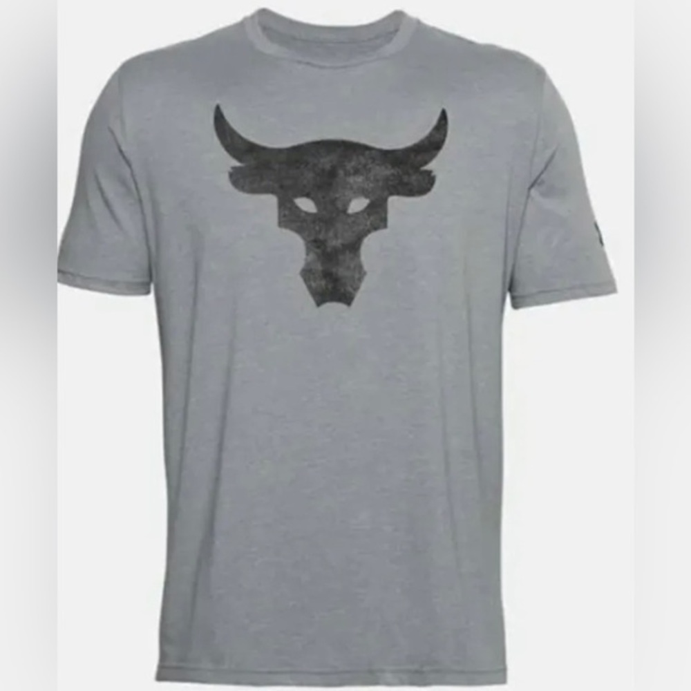 New Under Armour Project Rock Brahma Bull Graphic Shirt Men’s X-Large XL Gray